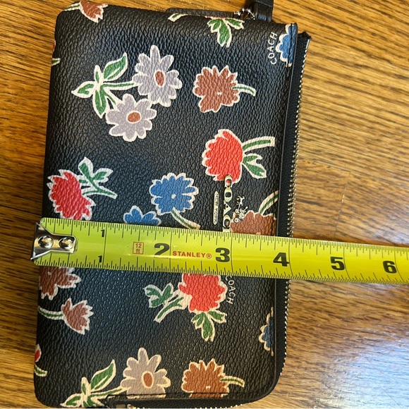 Coach Black Wristlet with Colorful Floral Design - Picture 7 of 7